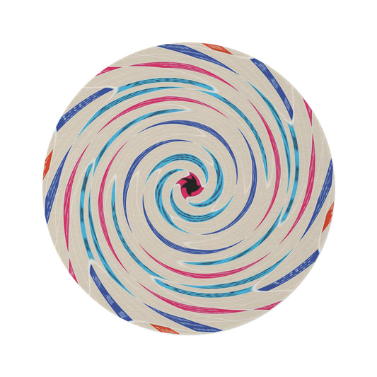 SCRABBLE Inspired Spiral Round Rug | Game Room Floor Mat