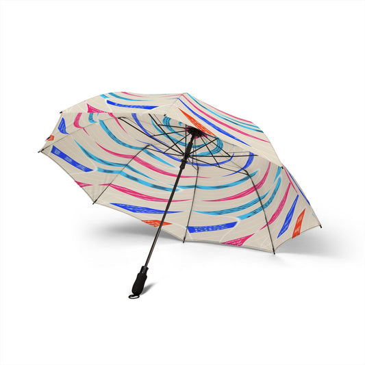 Scrabble Swirl Umbrella - Foldable Compact | Word Game