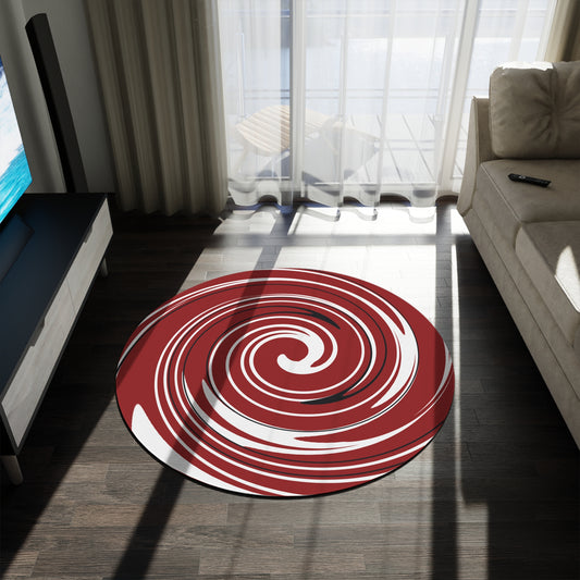 Indiana University Spiral Rug | Crimson & Cream Team Colors