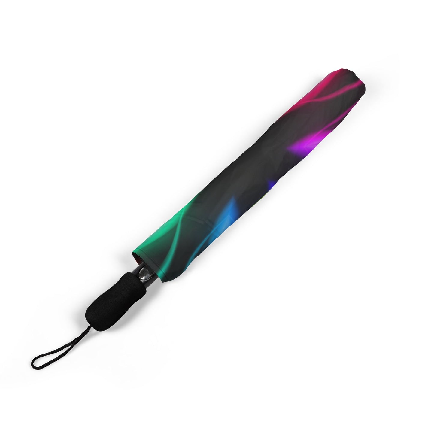 Neon Rainbow Flame Umbrella - Colorful Compact | Festival