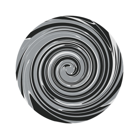 RAIDER Spiral Round Rug | Las Vegas Silver & Black Team Colors