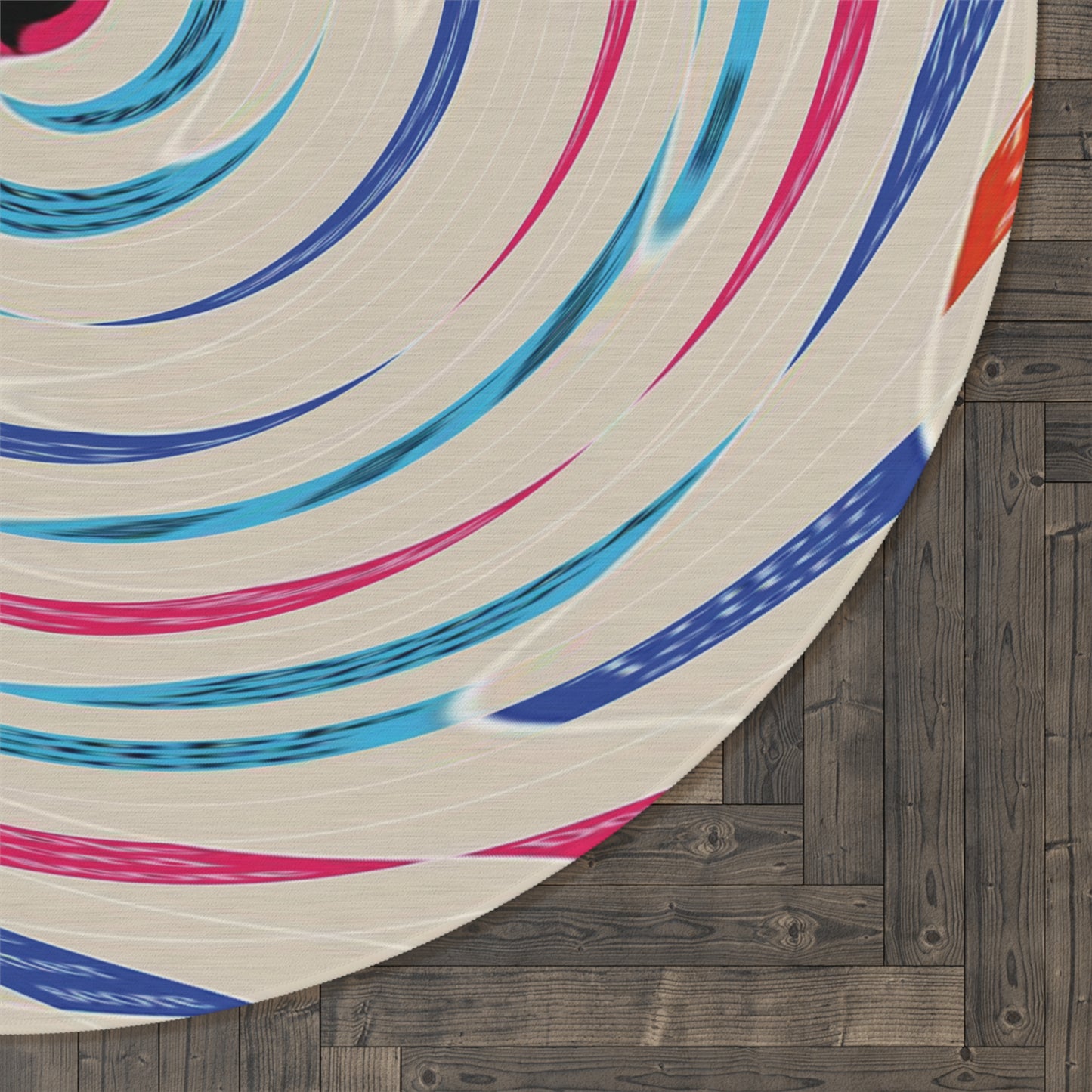 SCRABBLE Inspired Spiral Round Rug | Game Room Floor Mat