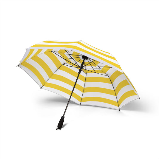 Yellow Striped Umbrella - Bright Foldable | Sunny Design