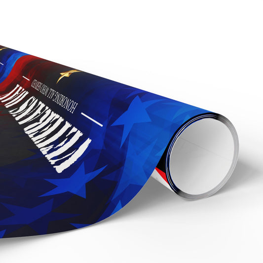 VETERANS DAY Wrapping Paper | Patriotic Red White Blue Gift Wrap