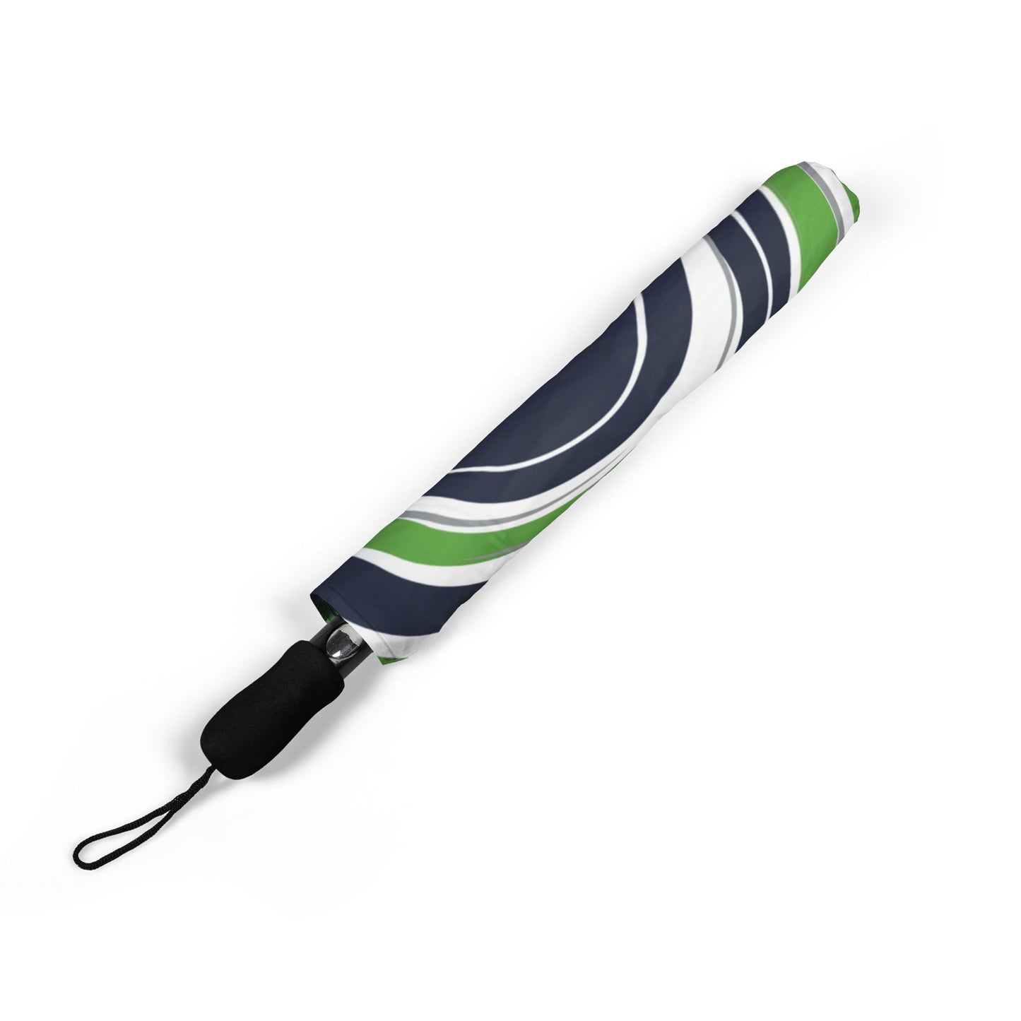 Seahawk Spiral Travel Umbrella | Seattle Action Green & Navy