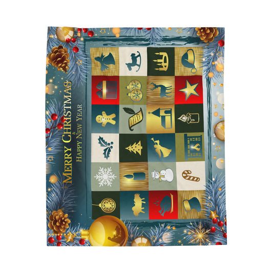 BLUE ACORN Christmas Blanket | Cozy Holiday Throw