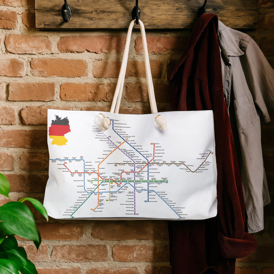 GERMANY MAP Tote Bag | Large Weekender for European Travel