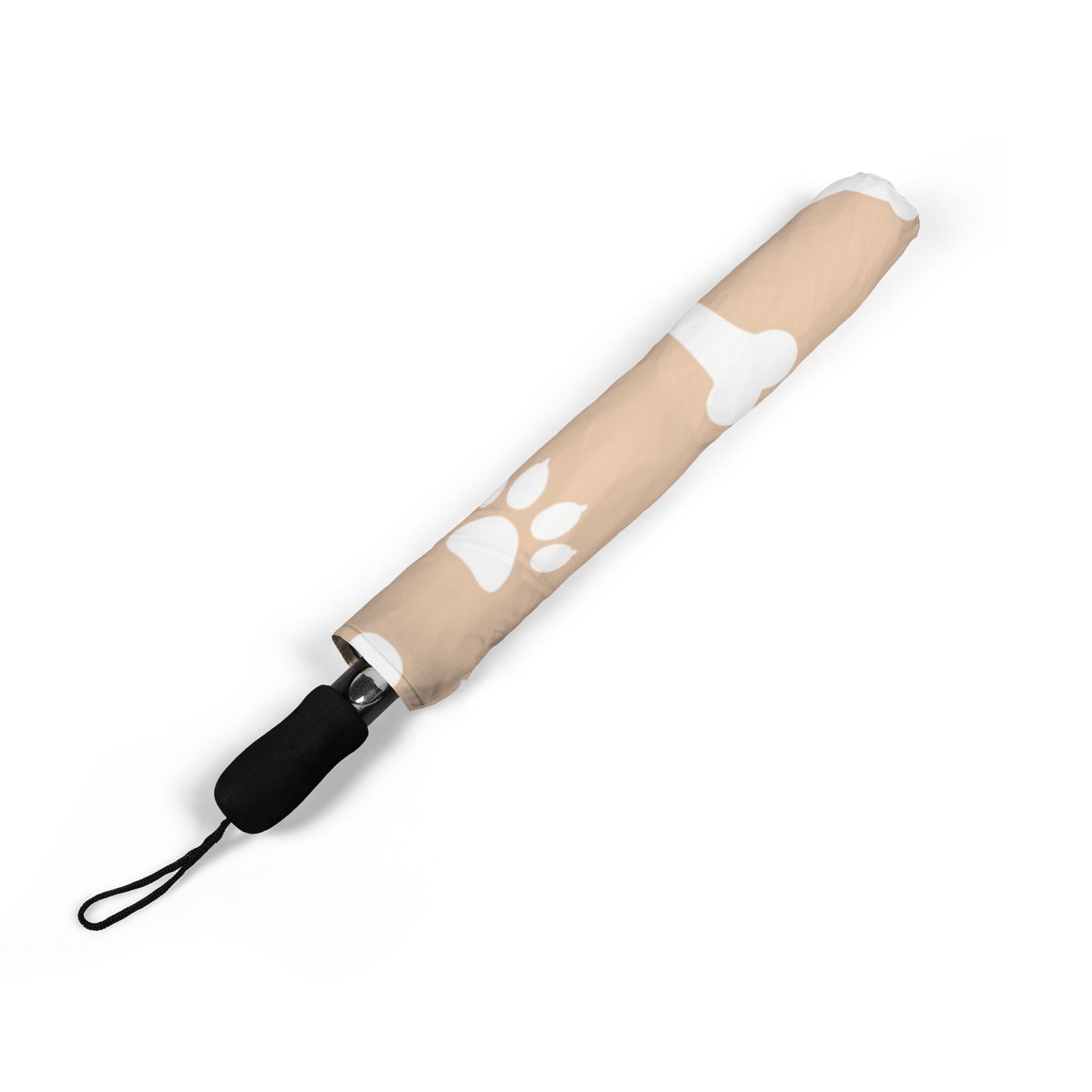 Dog Bone Paw Print Umbrella - Beige Canine | Pet Lovers