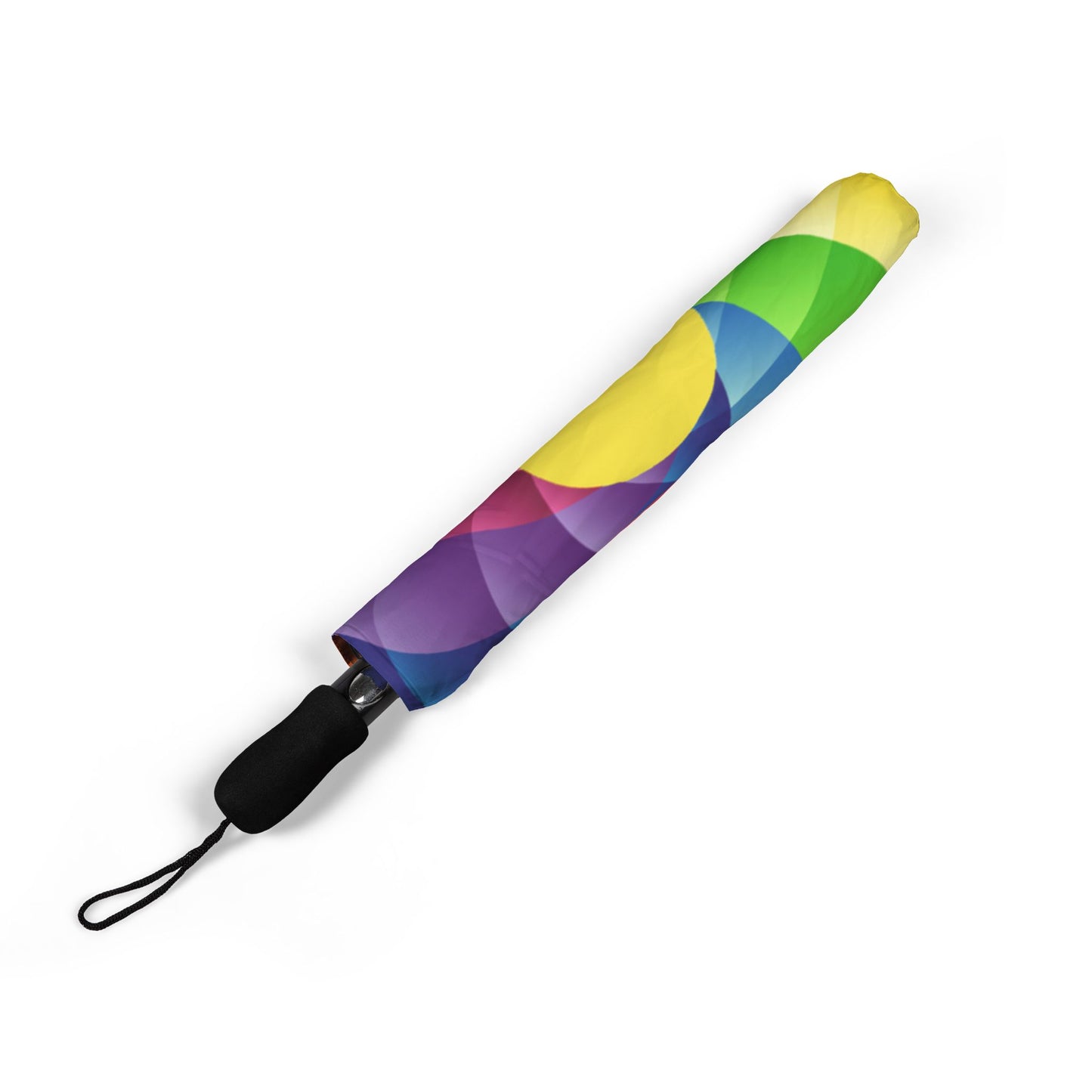 Metric Spiral Rainbow Pattern Umbrella | Semi-Automatic Windproof