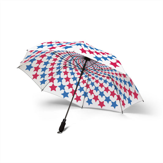 Patriotic Star Spiral Umbrella - Red White Blue | USA