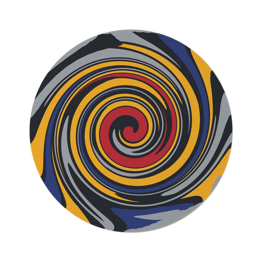 STEELER Spiral Round Rug | Pittsburgh Yellow & Black Team Colors