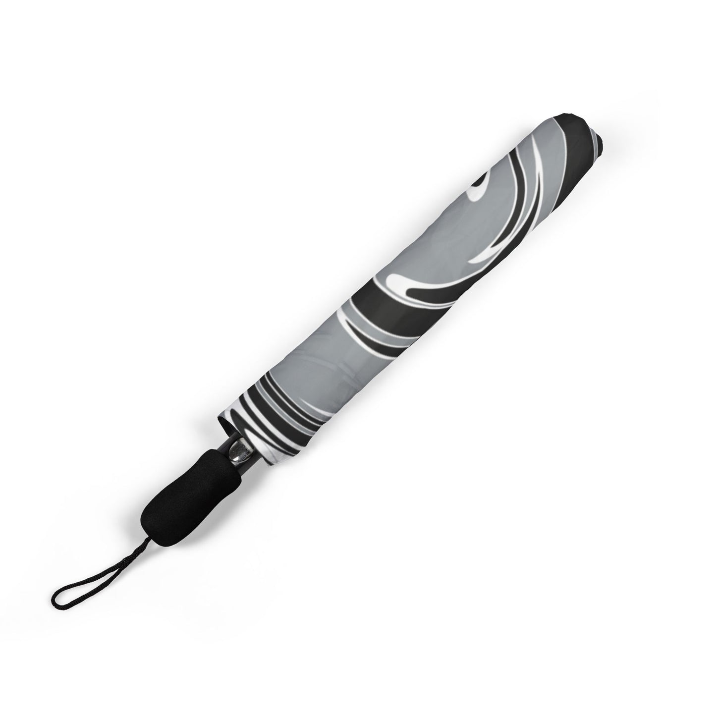 Raider Spiral Travel Umbrella | Las Vegas Silver & Black