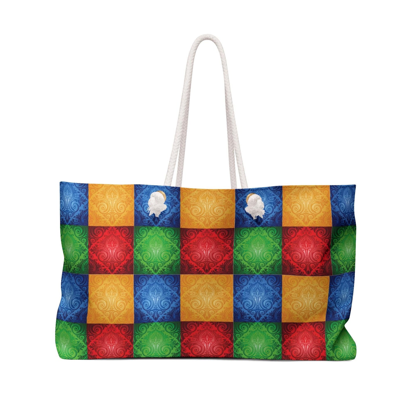 COLORFUL Tote Bag | Large Boho Mosaic Weekender
