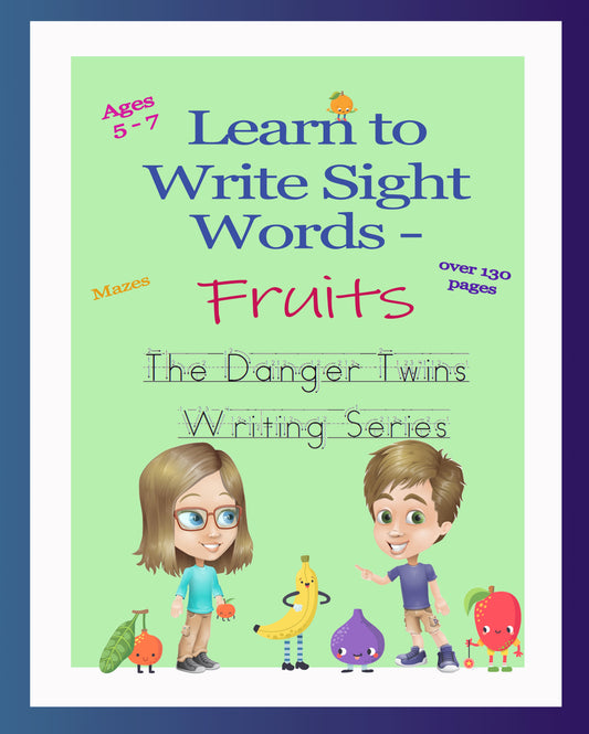 Print-and-Trace Workbook - Fruits