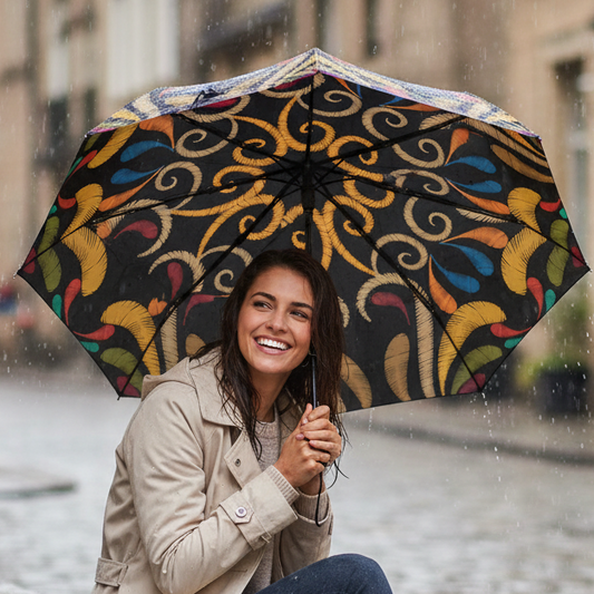 Colorful Swirl Boho Umbrella