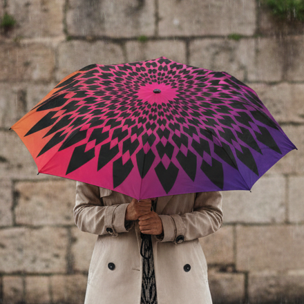 Geometric Sunburst Umbrella