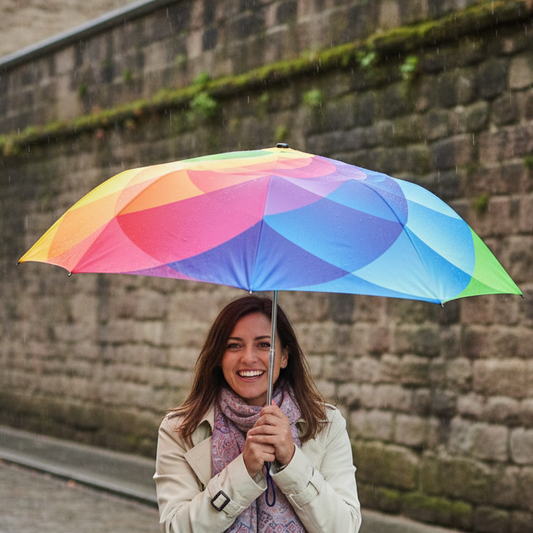Metric Spiral Rainbow Umbrella