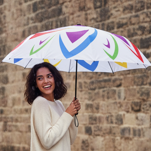 Purple Colorburst Swirl Umbrella