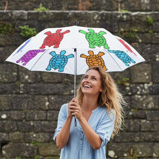 Rainbow Sea Turtle Umbrella