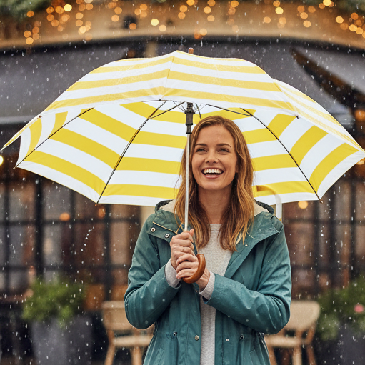 Yellow Striped Umbrella