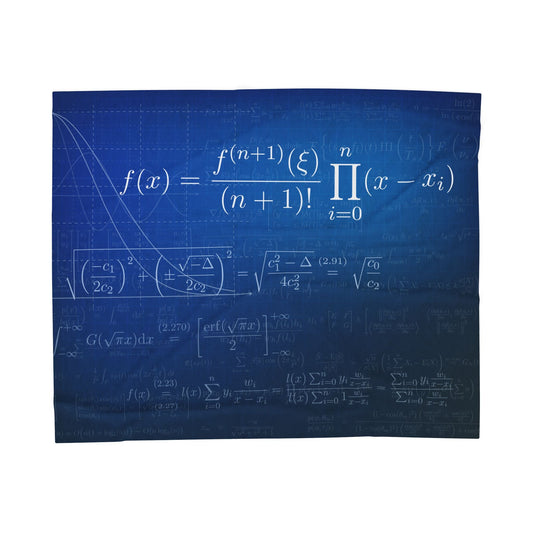 RADIANT BLUE Math Plush Blanket | Cozy Formula Throw