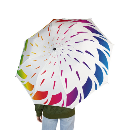 Spiral Flag Rainbow Umbrella - Foldable Compact | Pride