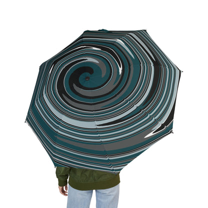Eagle Spiral Umbrella | Philadelphia Silver & Midnight Green