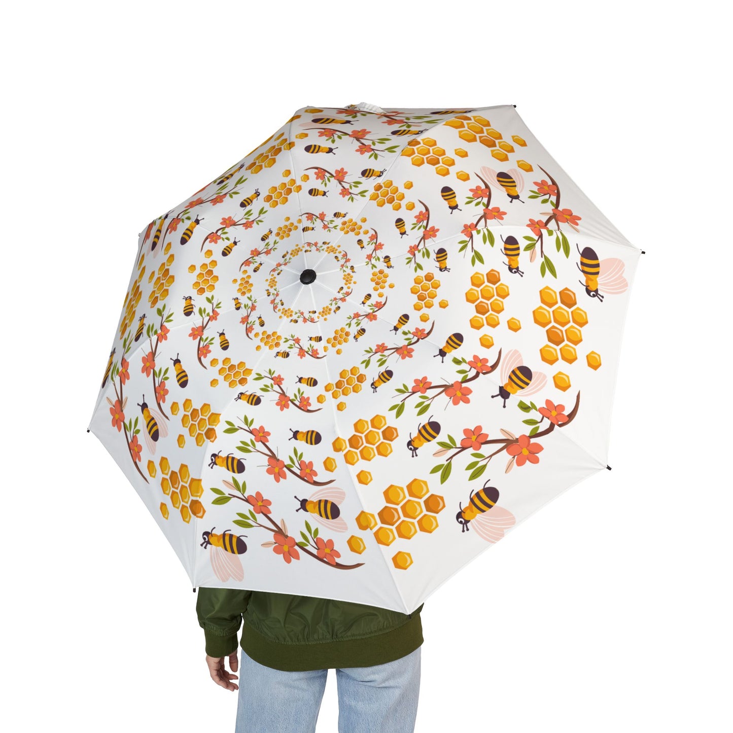 Bee Honeycomb Umbrella - Floral Foldable | Nature Lovers