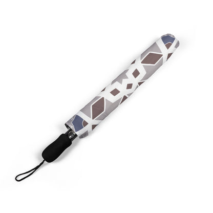 Blue & Beige Mandala Pattern Umbrella | Semi-Automatic Rain