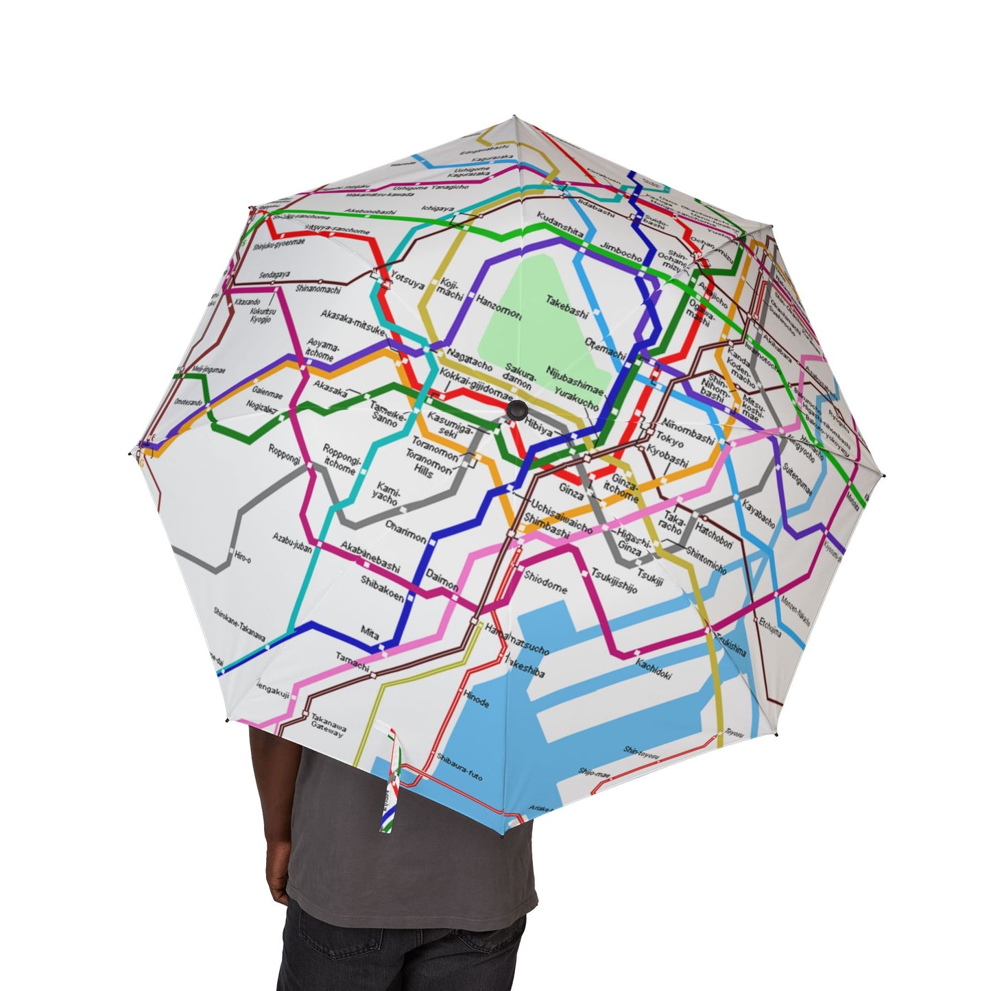 Tokyo Subway Map Umbrella - Windproof Pattern | Japan Gift