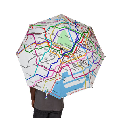 Tokyo Subway Map Umbrella - Windproof Pattern | Japan Gift