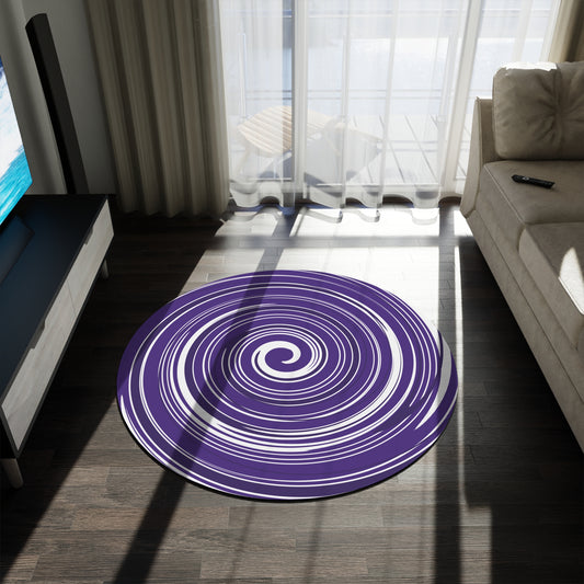 Northwestern University Spiral Rug | Northwestern Purple & White