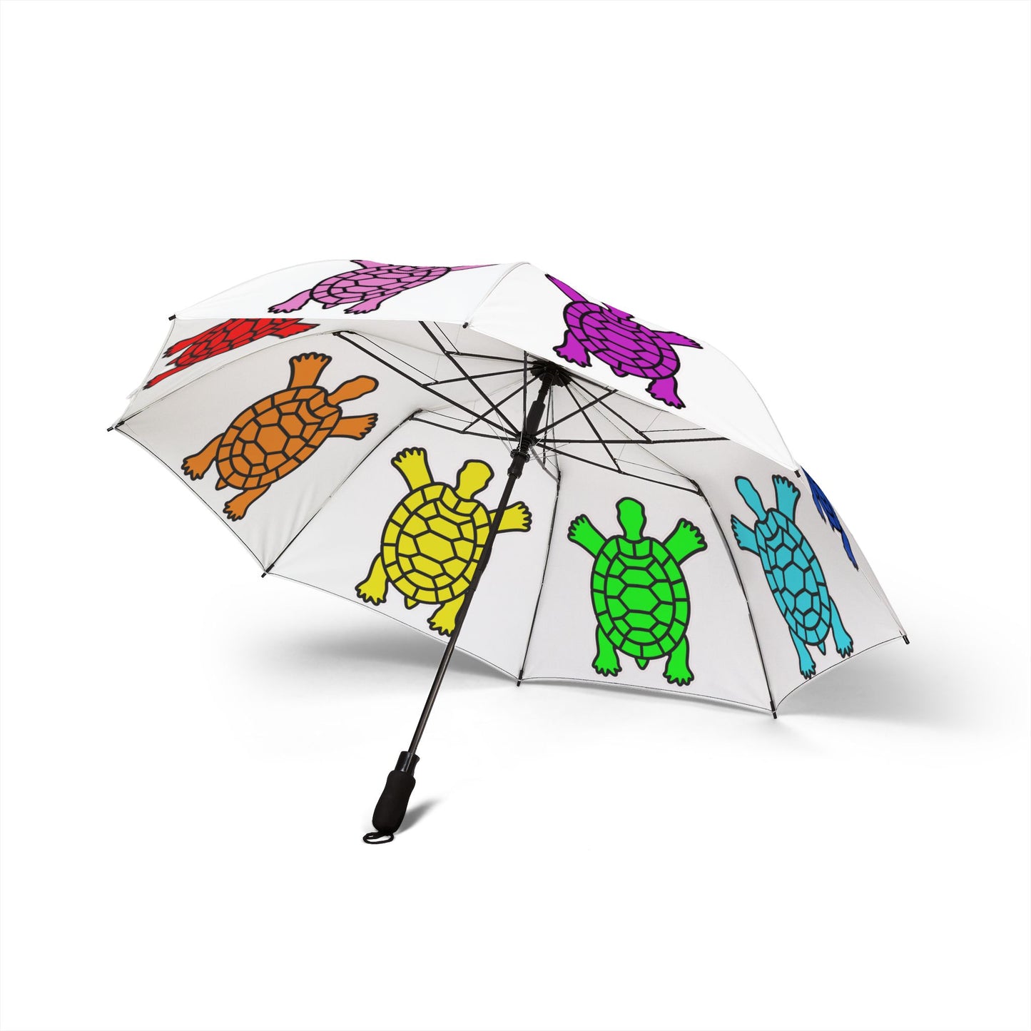 Rainbow Sea Turtle Umbrella - Colorful Foldable | Beach