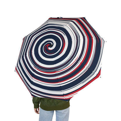 Patriot Spiral Umbrella| New England Nautical Blue & Red