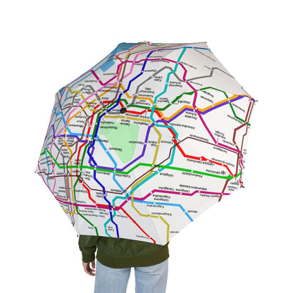 Tokyo Subway Map Umbrella - Windproof Pattern | Japan Gift