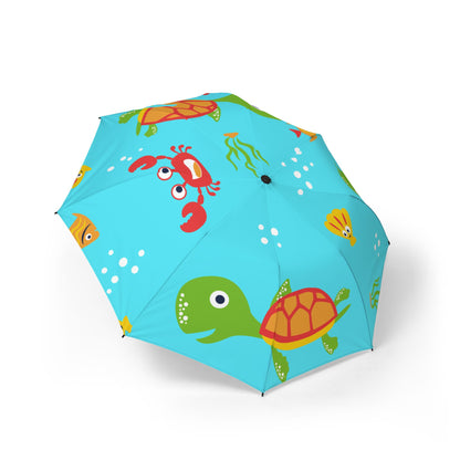 Sea Turtle Crab Umbrella - Kids Ocean Animal | Beach Gift