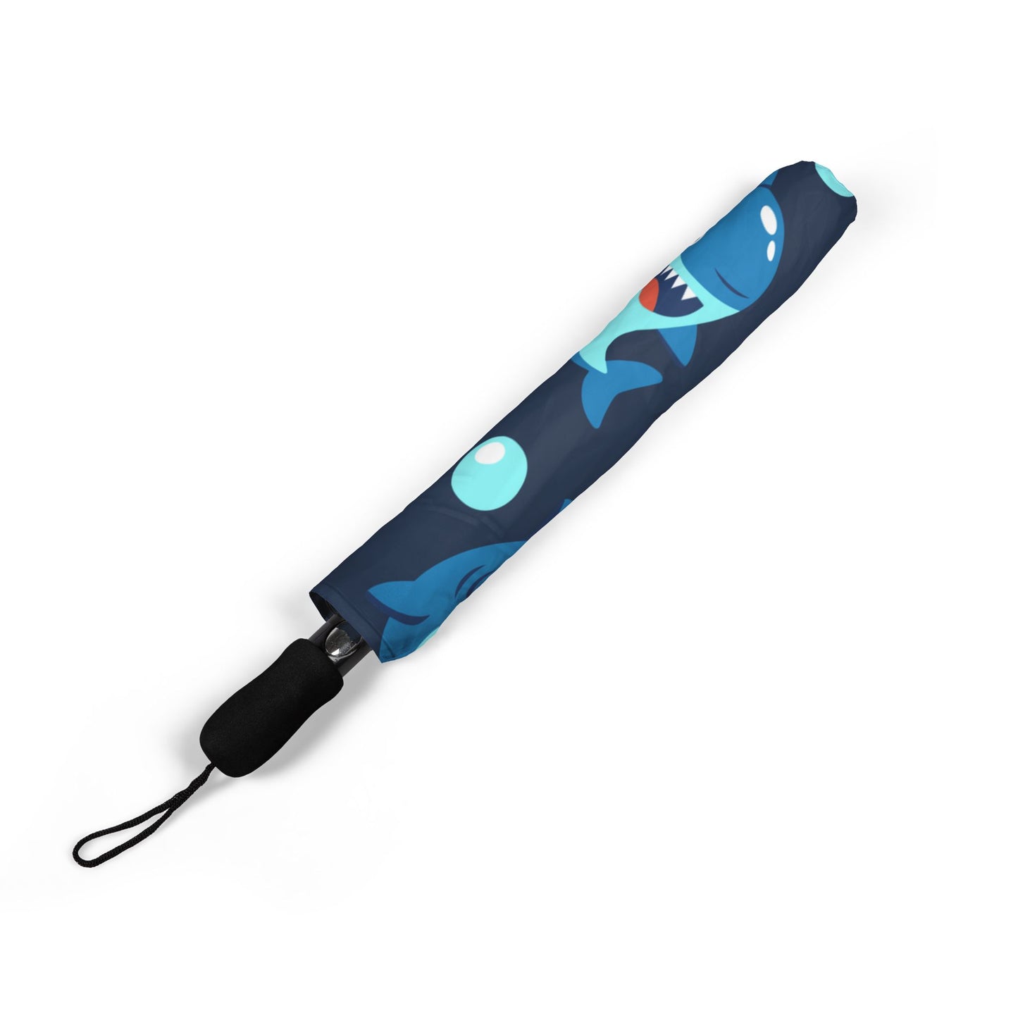 Smiley Shark Pattern Umbrella - Blue Cute | Ocean Lovers