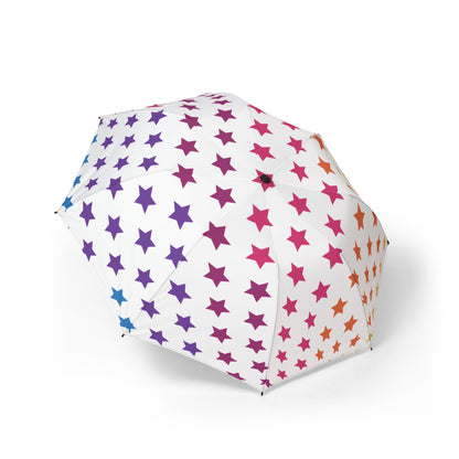 Colorful Gradient Star Pattern Umbrella | Semi-Automatic Rain