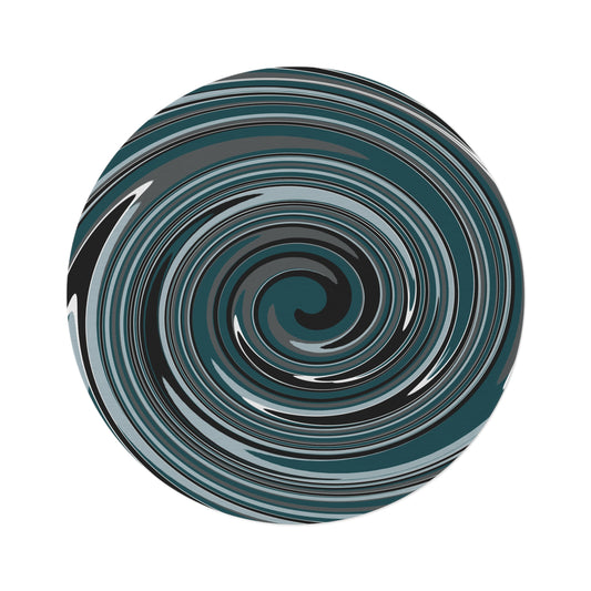 EAGLE Spiral Round Rug | Philadelphia Midnight Green & Silver Team Colors