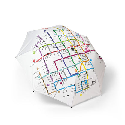 European Transit Map Umbrella - Windproof | Travel Gift