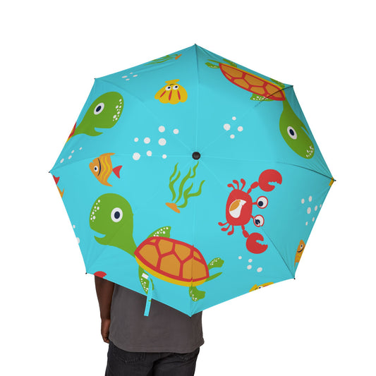 Sea Turtle Crab Umbrella - Kids Ocean Animal | Beach Gift