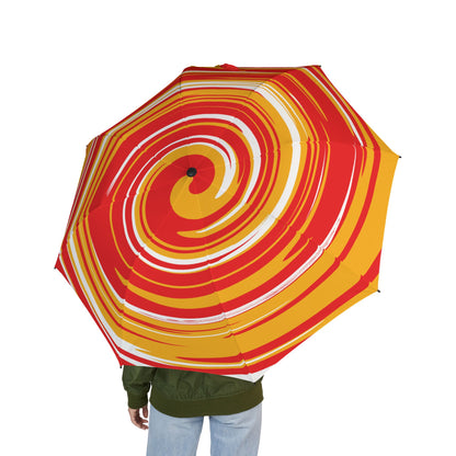 Chief Spiral Travel Umbrella | Kansas City Red & Yellow