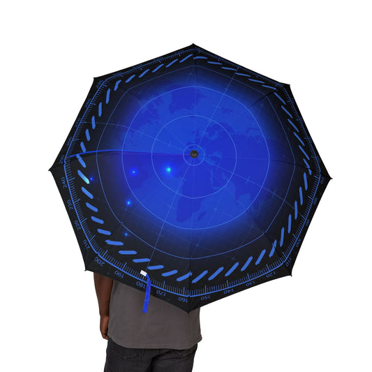 Tech Radar Blue Umbrella - Windproof Travel | Tech Lovers