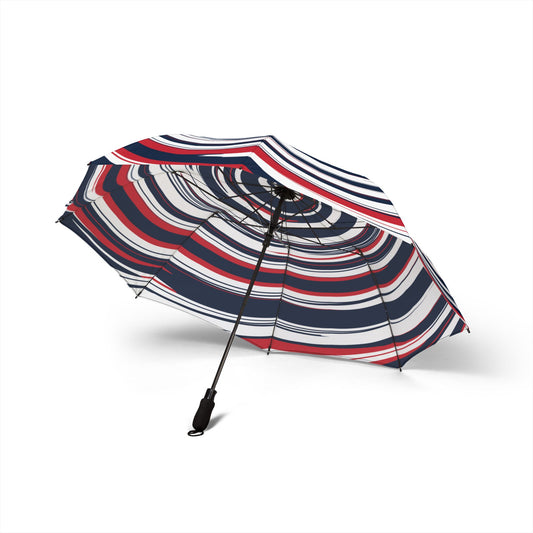 Patriot Spiral Umbrella| New England Nautical Blue & Red