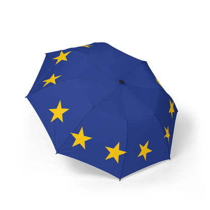 European Flag Blue & Gold Star Pattern Umbrella | Semi-Automatic