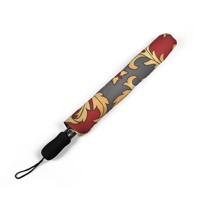 Red Gold Mandala Umbrella - Windproof Foldable | Elegant Gift