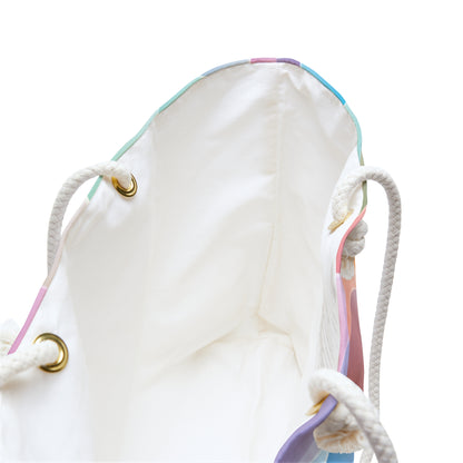 Soft Rainbow Pattern Weekender Bag - Pastel Travel Tote