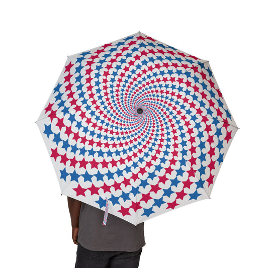 Red & Blue stars cover the umbrella