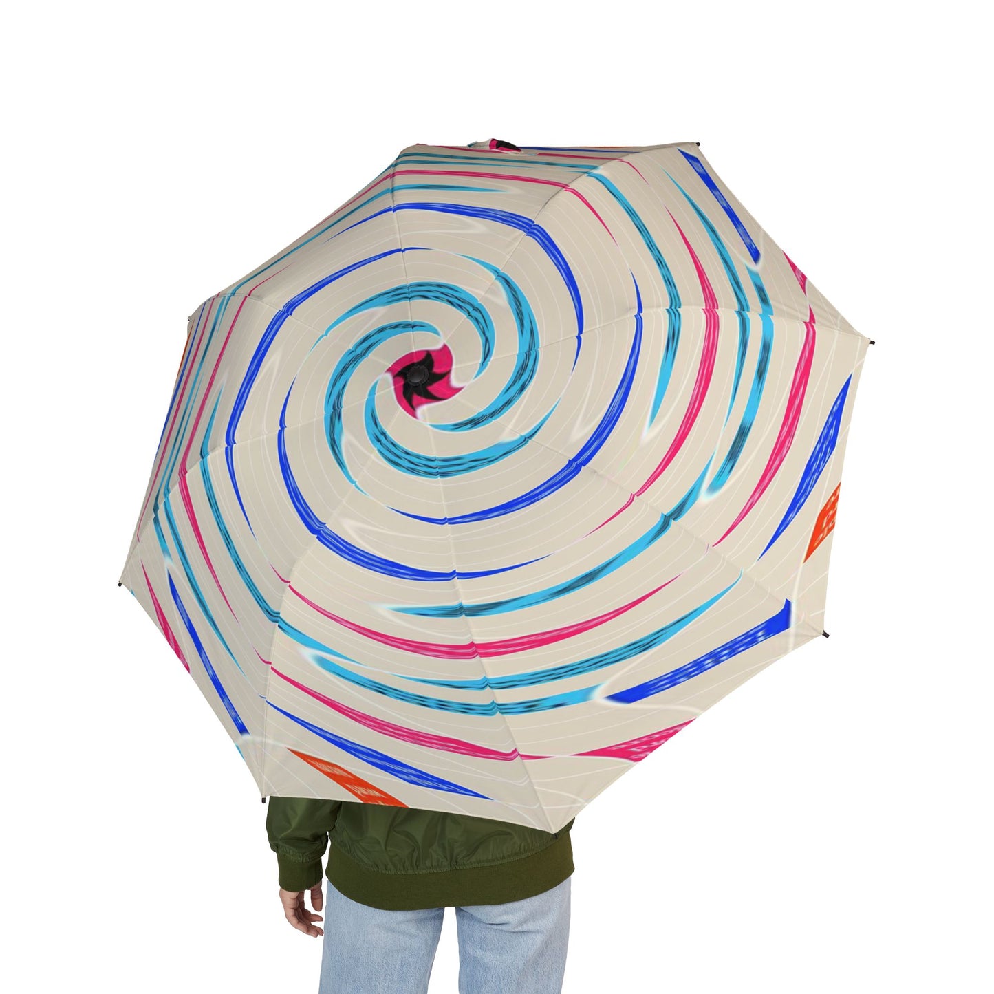 Scrabble Swirl Umbrella - Foldable Compact | Word Game