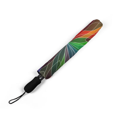 Kaleidoscope Petal Pattern Umbrella | Semi-Automatic Compact